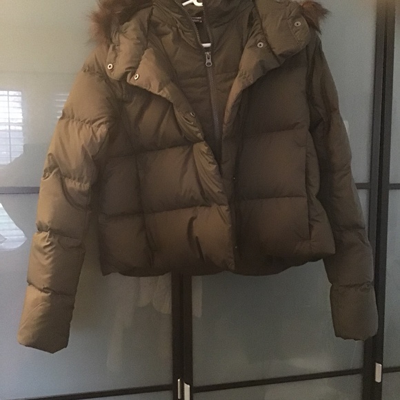 North Face women’s Dealio coat jacket Jackets & Blazers - The North Face  Dealio women’s down crop jacket coat  medium new Taupe green